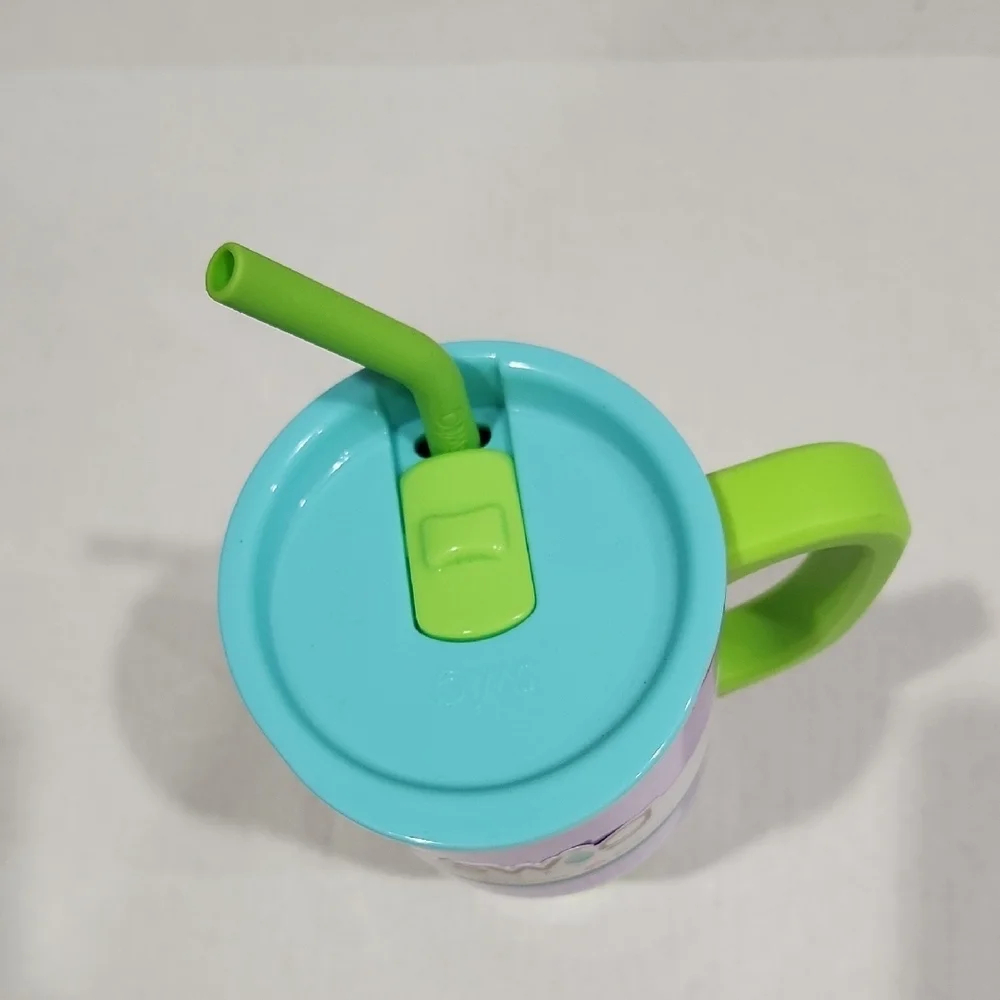 Purple and Green Travel Mug